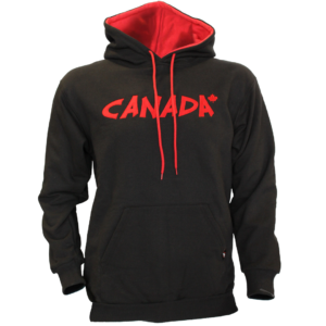 Black Hoody – Red Trim and Red Logo